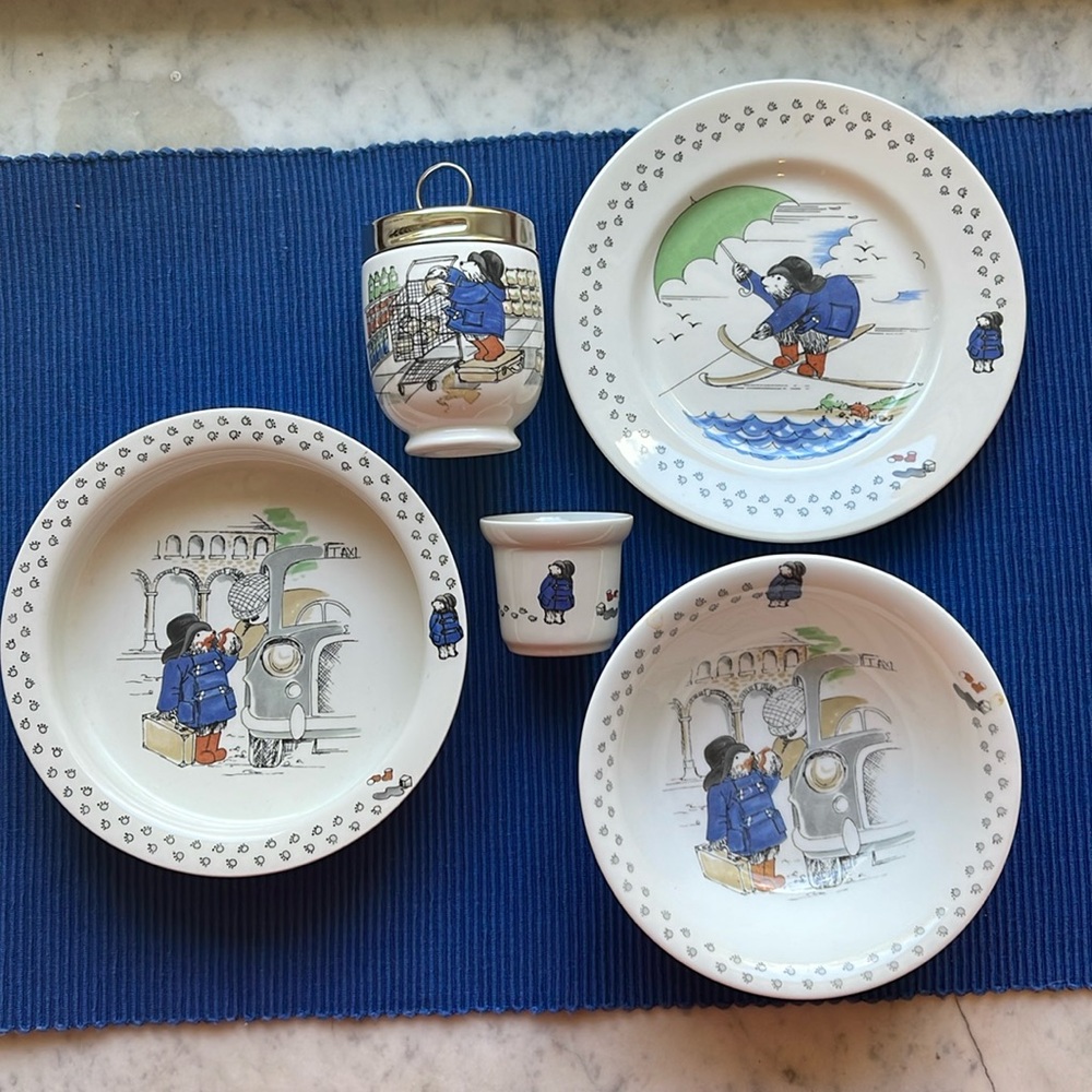 Paddington Bear 5 piece Child’s China Set made in England by Coalport